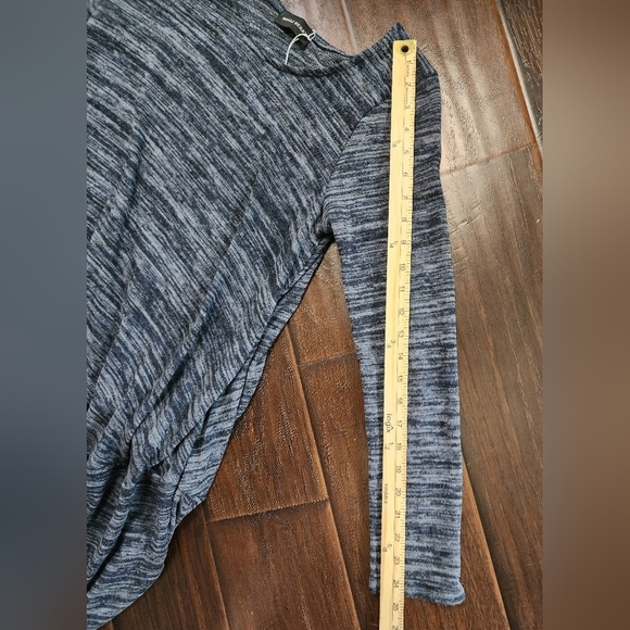 Miracle Berry Long Sleeve Sweater Dress Blue Heather Terry Long Sleeve Large - Picture 3 of 8